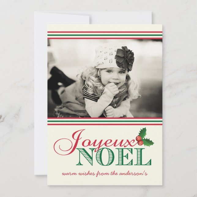 Simplicity "Joyeux Noel" Holiday Photo Card (Front)