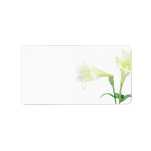 Simplicity l Elegant White Lily Wedding or General Label