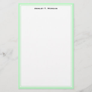 Simplicity Mint White Personalised Stationery