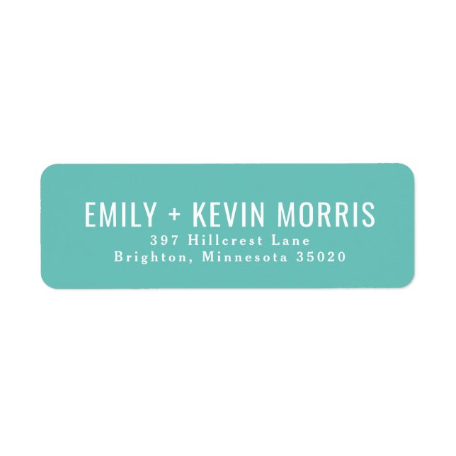 Simplicity | Modern Return Address Label (Front)