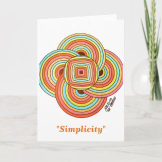 "Simplicity" Note Card (Blank Inside)