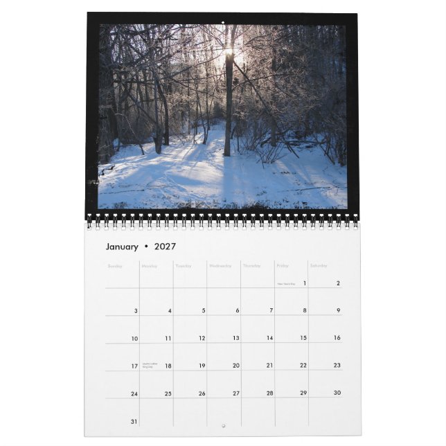 Simplicity- Photographic Calendar (Jan 2027)