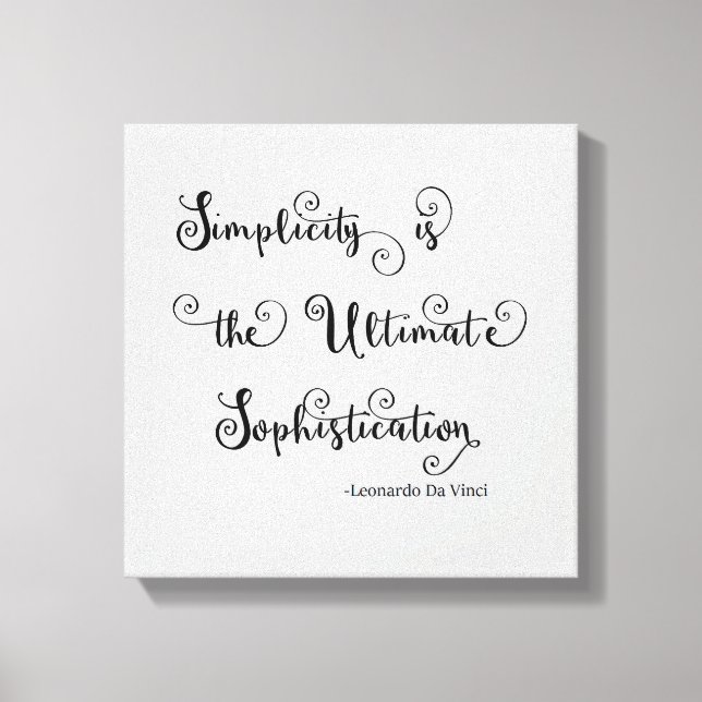 Simplicity Quote - Canvas Print (Front)
