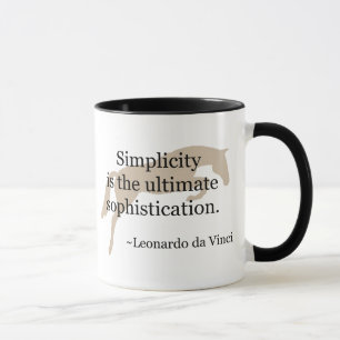 Simplicity Quote With Jumper Horse Mug