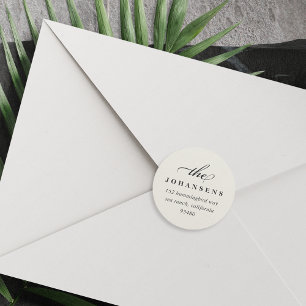 Simplicity Return Address Sticker Cream