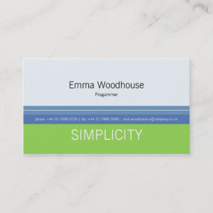 Simplicity Spring Green & Sky Blue Business Card
