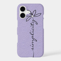 Simplicity Text on Purple Embossed Pattern