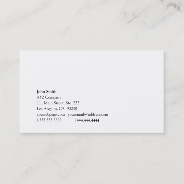 Simplicity vi business card (Front)