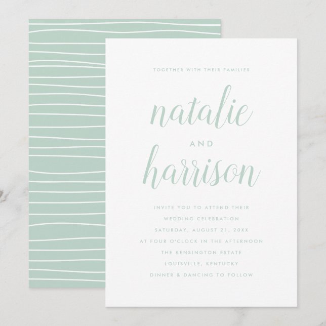 Simplicity | Wedding Invitation (Front/Back)