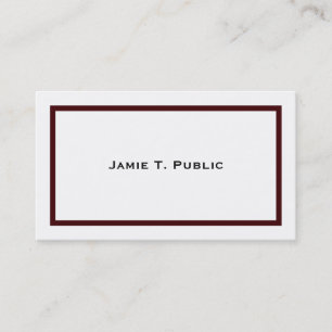 Simplicity: Whine Banded Frame, White Background Business Card