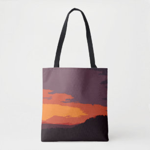 Simplified sunset tote bag