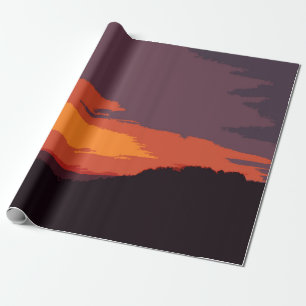 Simplified sunset wrapping paper