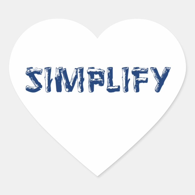 Simplify Heart Sticker (Front)