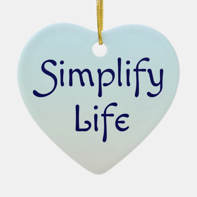Simplify Life blue Christmas Ornament (Front)