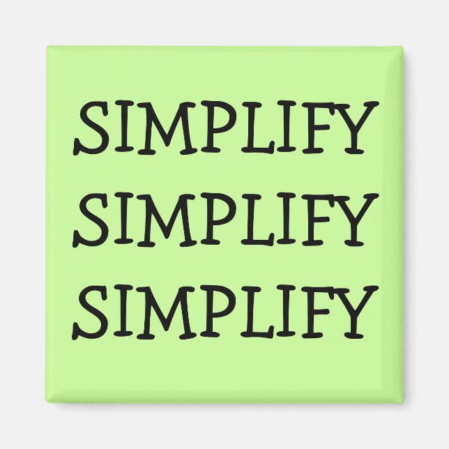 SIMPLIFY MAGNET (Front)