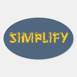 Simplify Oval Sticker