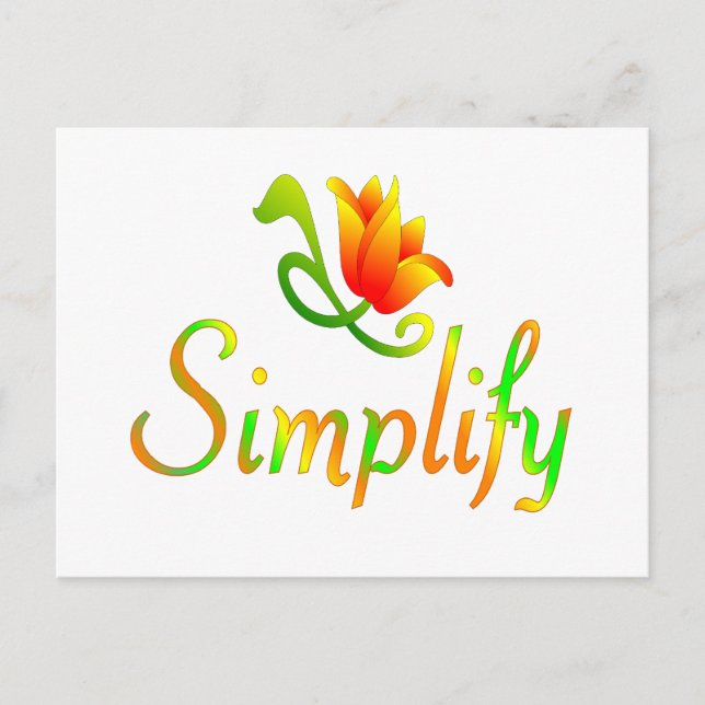 Simplify Postcard (Front)
