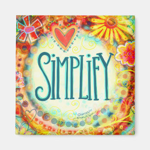Simplify Pretty Floral Colourful Inspirivity Magnet