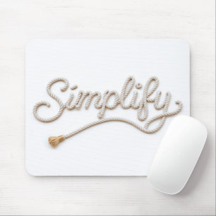 Simplify Rope Text Mouse Mat