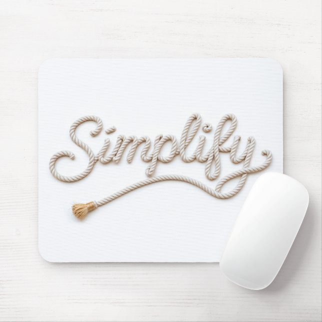 Simplify Rope Text Mouse Mat (With Mouse)