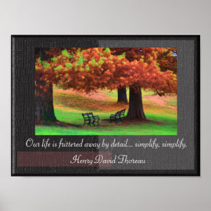 Simplify, Simplify - Thoreau quote - art print