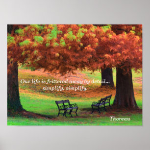 Simplify Simplify - Thoreau quote - art print