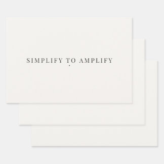 Simplify to Amplify Minimalist Wrapping Paper