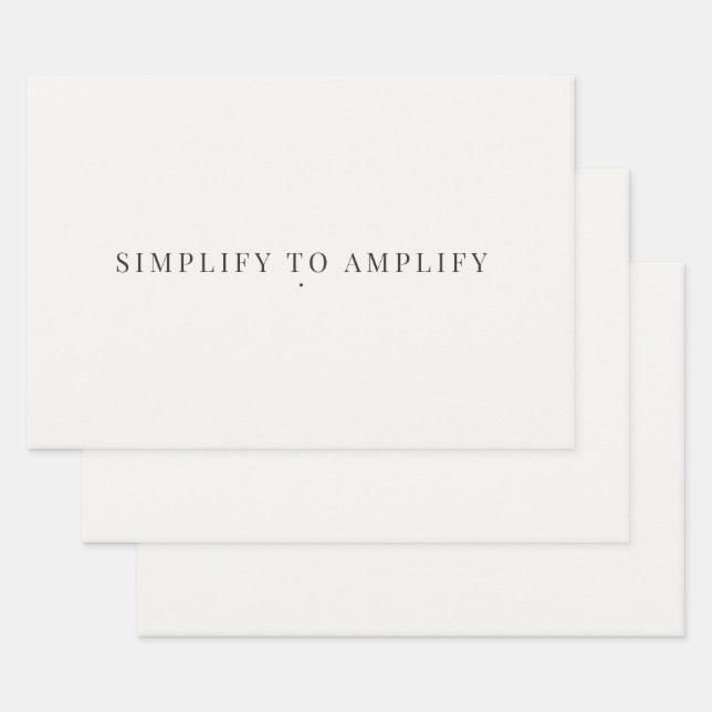 Simplify to Amplify Minimalist Wrapping Paper (Set)