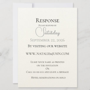 Simplistic and Trendy Flat Response Card