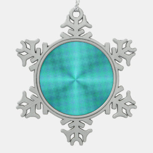 Simplistic Aqua/Green>Snowflake Ornament