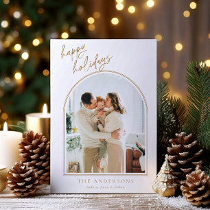 Simplistic Arch Photo Holiday Card