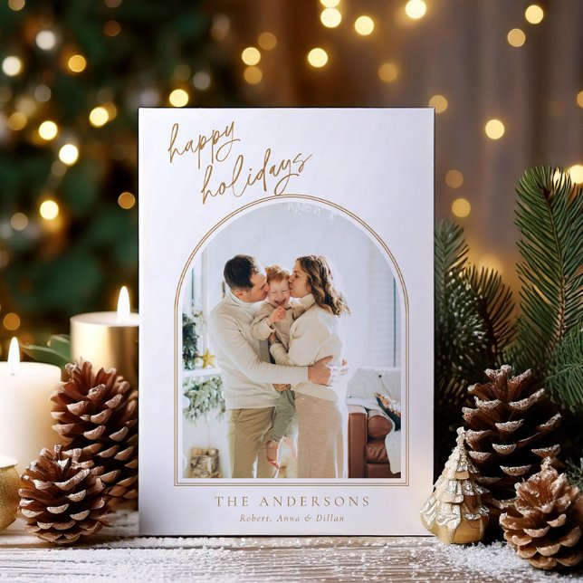 Simplistic Arch Photo Holiday Card  (Creator Uploaded)