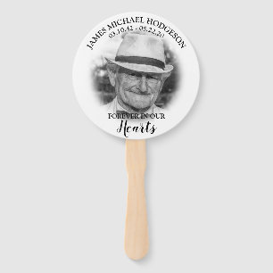 Simplistic Double Sided Photo Memorial Favour Hand Fan