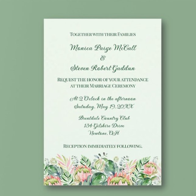 Simplistic Floral Wedding Invitation (Creator Uploaded)