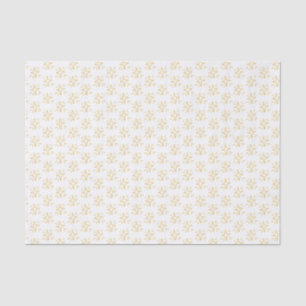 Simplistic Gold Star Pattern White Tissue Paper