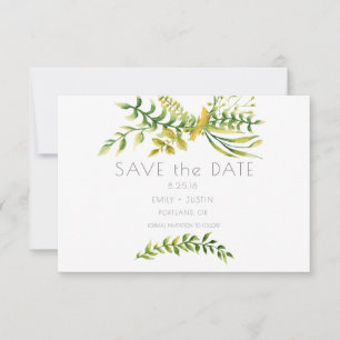 Simplistic Herbs and Botanical Save the Date