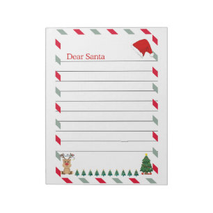 Simplistic Letter to Santa Claus Holiday Page Notepad