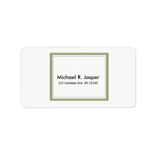 Simplistic Minimalist Gold Frame Label