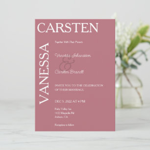 Simplistic Modern Glam Wedding  Invitation