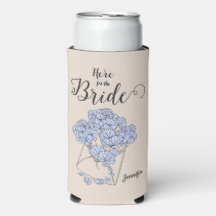 Simplistic Watercolor Flowers Here for the Bride  