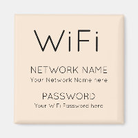 Simplistic WiFi Details Network Password Cream