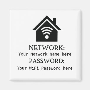 Simplistic WiFi Details Network Password Magnet