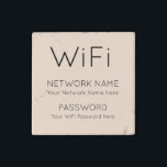 Simplistic WiFi Details Typographical Cream Stone Magnet<br><div class="desc">Keep your WiFi details always readily available, with this magnet for your fridge, with simply the relevant information in minimalist style typography which you can easily personalise with your own network information and password. You can also change the cream background to another co;or if you wish via the customise further...</div>