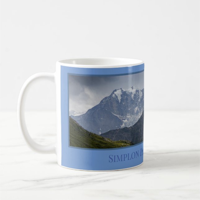 Simplon Pass Mountains, Switzerland  Coffee Mug (Left)