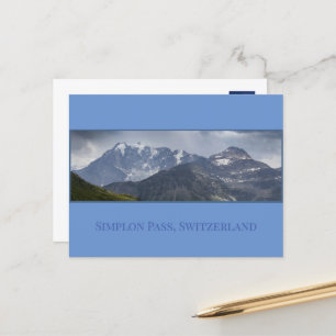 Simplon Pass Mountains, Switzerland  Postcard