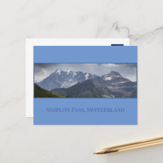 Simplon Pass Mountains, Switzerland Postcard