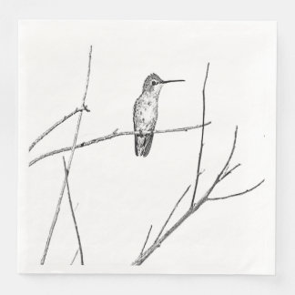 Simply a Hummingbird on a stick Napkin