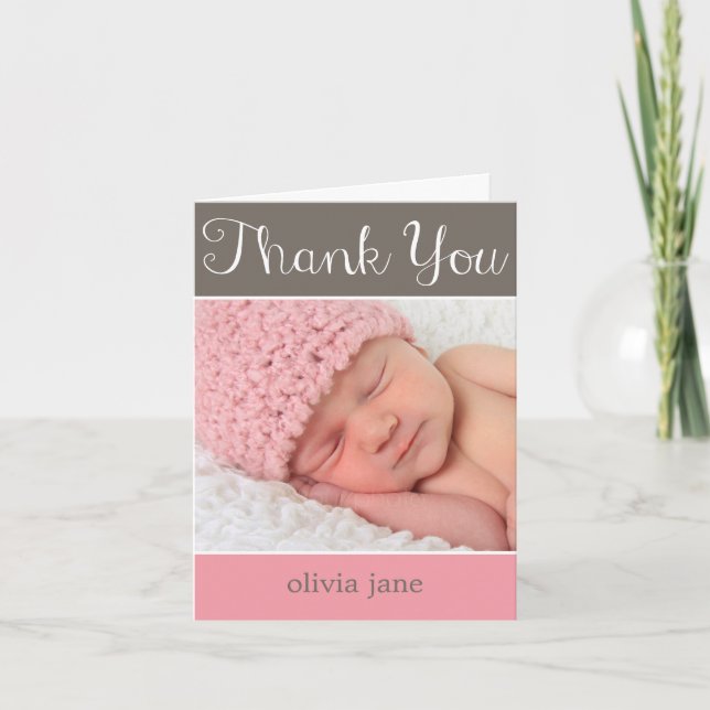 Simply Adorable Baby Thank You Card (Front)