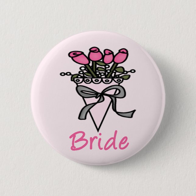 Simply Adorable Bridal Bouquet 6 Cm Round Badge (Front)
