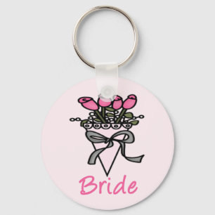 Simply Adorable Bridal Bouquet Key Ring
